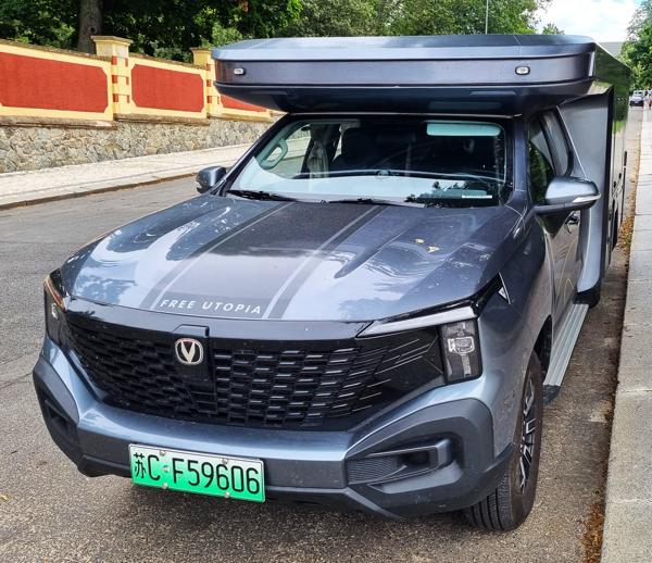 China seen in Prague, Czech Republic. Photo taken on 05.07.2025. My first ever Chinese license plate. On the other hand, it wasn't a big surprise, since I didn't spot it randomly. 苏 = Xuzhou Prefectural City. Nevertheless, it is very rare to see China in Europe. This is about 9000-10000km from home. Also, this green license plate is for electric vehicles.