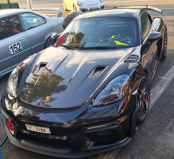 Dubai, UAE spotted at the Nürburgring, Germany. Photo taken on 01.10.2025. I first took a picture of this car on the track while it was racing by, but later ran into it again at a gas station. A lucky coincidence - these shots turned out much better. The driver didn't drive it all the way from Dubai to Germany, he shipped the car by a container.