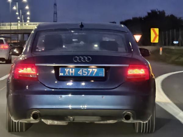 Bulgaria temporary licence plate registered to a foreigner seen near Vienna, Austria. Photo taken on 01.10.2025.