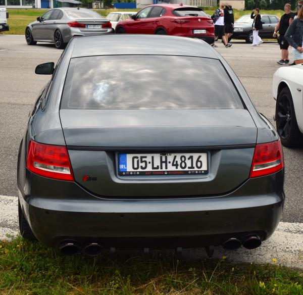 Louth, Ireland spotted in Dolný Hričov, Slovakia. Photo taken on 28.06.2025. Remade in german font.