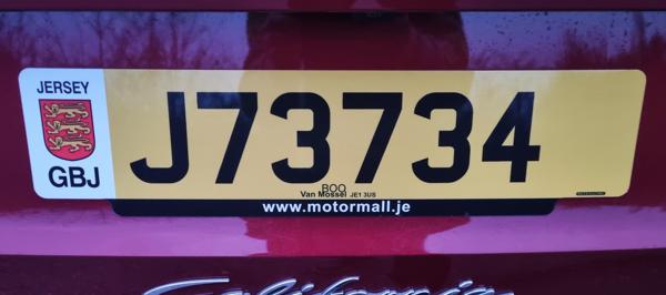 Jersey spotted in Prague, Czech Republic. Photo taken on 15.11.2025. Close-up photo of the rear plate.