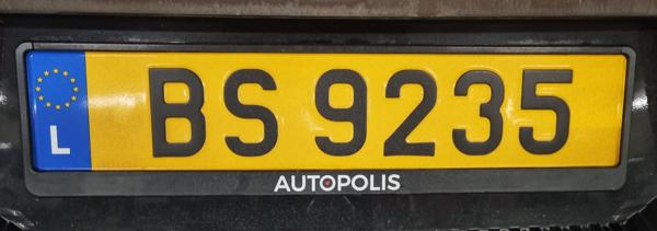 Luxembourg spotted in Bratislava, Slovakia. Photo taken on 23.12.2025. Close-up photo of the rear plate.