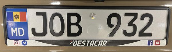 Moldova spotted in Bratislava, Slovakia. Photo taken on 18.02.2026. Close-up photo of the rear plate.