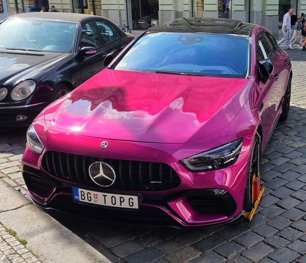 Belgrade, Serbia vanity plate spotted in Prague, Czech Republic. Photo taken on 05.07.2025.