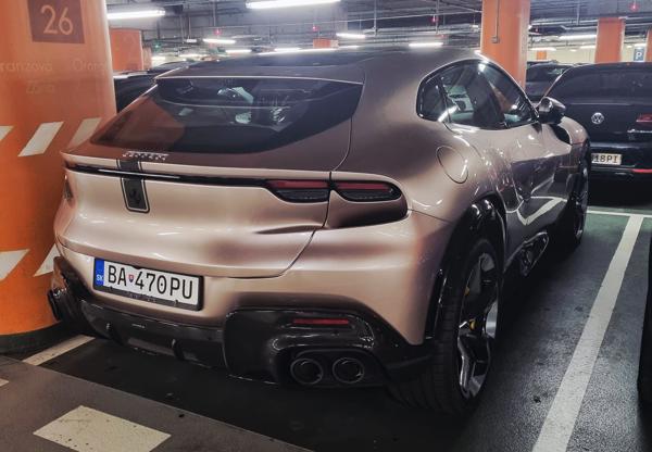 Bratislava, Slovakia seen in Bratislava, Slovakia. Photo taken on 19.11.2025. Even though this looks like the new 2023 series, it was reissued because it was either stolen, lost, or the owner simply wanted to change it.