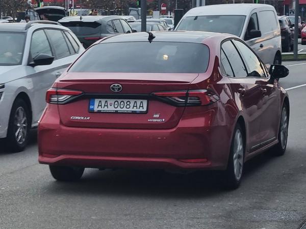 Slovakia seen in Parndorf, Austria. Photo taken on 24.11.2025. This is only the 8th license plate from the 2023 series.