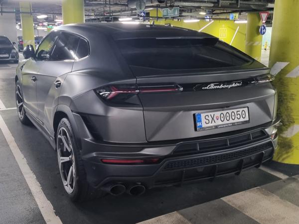 Slovakia vanity plate seen in Bratislava, Slovakia. Photo taken on 02.11.2025. I totally hate how the number 0 looks on this new format.